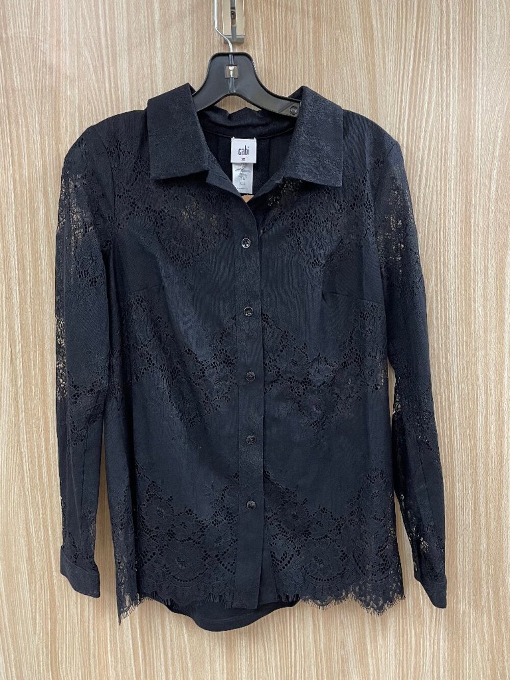 CAbi Black St Regis Blouse Size XS